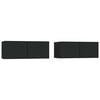 vidaXL Meubles TV 2 pcs Noir 80x30x30 cm Bois d'ing&eacute;nierie