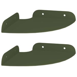 vidaXL &Eacute;tag&egrave;re flottante avec &eacute;tag&egrave;re 2 pcs Vert olive 15 x 15 x 2 cm