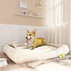 vidaXL Coussin avec oreillers pour chien Beige 135x110x23 cm Tissu