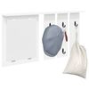 vidaXL Porte-manteau mural Blanc 85 x 10 x 45 cm Bois d'ing&eacute;nierie