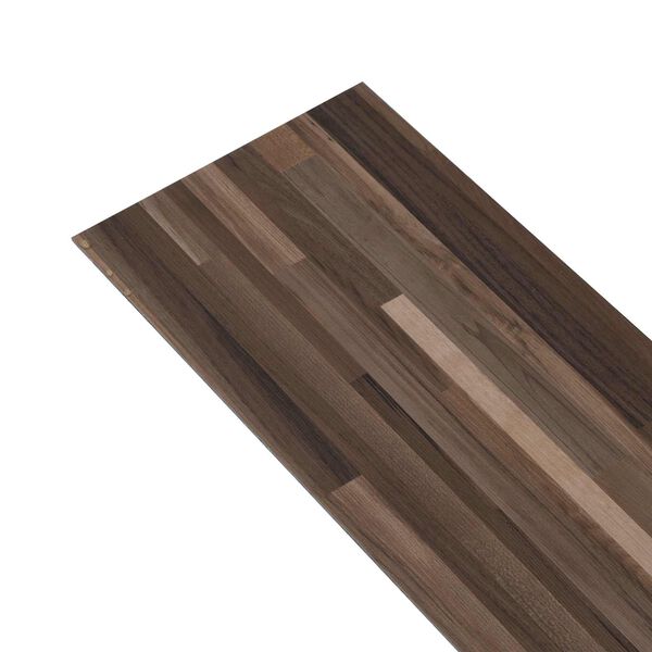vidaXL Planches de sol 36 pcs Ray&eacute; marron 5,02 m&sup2; PVC
