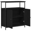 vidaXL Buffet Chêne noir 70 x 30 x 80 cm Bois d'ingénierie