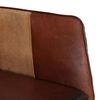vidaXL Chaise &agrave; bascule et repose-pieds Marron Cuir v&eacute;ritable et toile