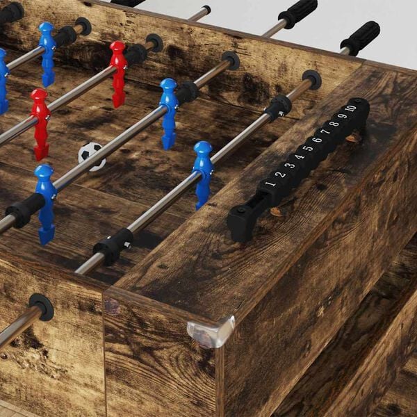 vidaXL Table de Foosball Ch&ecirc;ne fum&eacute; 125 x 60,5 x 80 cm