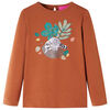 T-shirt enfants &agrave; manches longues cognac 128