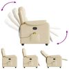 vidaXL Fauteuil de massage inclinable Cr&egrave;me Tissu