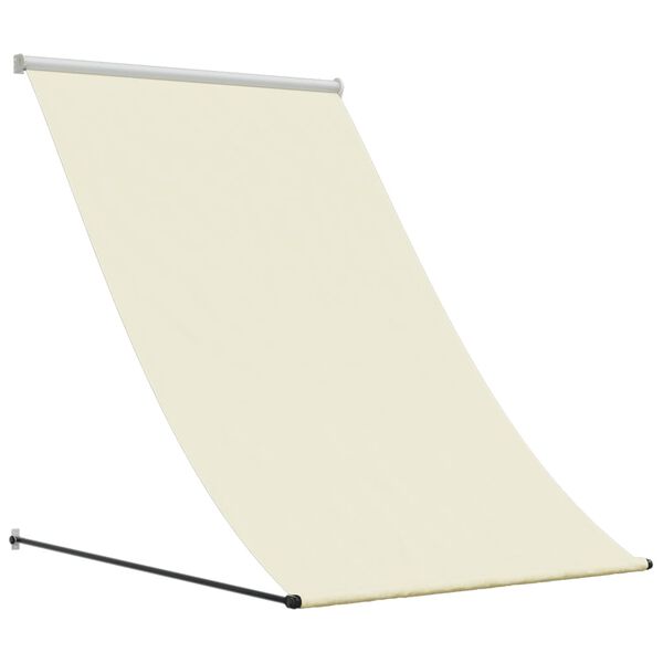 vidaXL Auvent r&eacute;tractable cr&egrave;me 100x150 m tissu et acier