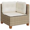 vidaXL Salon de jardin avec coussins 7 pcs beige r&eacute;sine tress&eacute;e