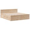 vidaXL Cadre de lit sans matelas avec t&ecirc;te de lit 200x200 cm bois pin