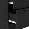 vidaXL Buffet 3 pcs Ch&ecirc;ne noir 180 x 30 x 70 cm Bois d'ing&eacute;nierie