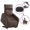 vidaXL Fauteuil inclinable de massage &eacute;lectrique marron similicuir