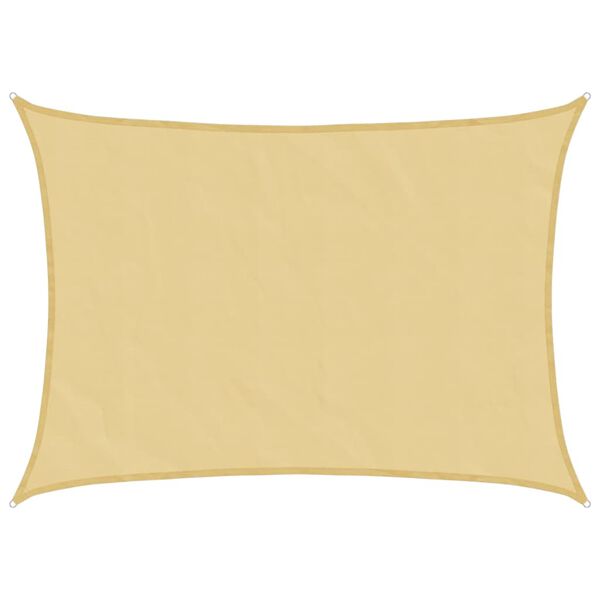 vidaXL Voile d'ombrage sable 8x6 m 100 % polyester oxford