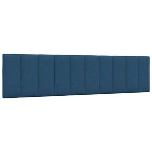 vidaXL Coussin de t&ecirc;te de lit Hanko bleu 200 cm tissu