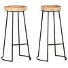vidaXL Tabourets de bar lot de 2 bois d'acacia massif