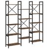 vidaXL &Eacute;tag&egrave;re 156 x 25 x 167 cm Bois d'ing&eacute;nierie Ch&ecirc;ne fum&eacute;