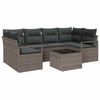 vidaXL Ensemble de canap&eacute; de jardin avec coussin 7 pcs Gris