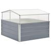 vidaXL Serre 100 x 100 x 85 cm Grise Acier galvanis&eacute;