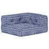 vidaXL Pouf modulaire Indigo Tissu