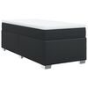 vidaXL Sommier &agrave; lattes de lit avec matelas Noir 100x200 cm Similicuir