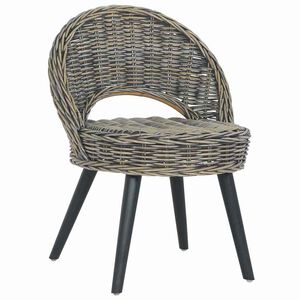 vidaXL Chaise de canap&eacute; rotin kubu noir