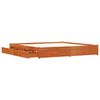 vidaXL Cadre de lit Cire marron 200 x 200 cm Bois de Pin Massif