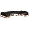 vidaXL Ensemble de canap&eacute;s d'ext&eacute;rieur 10 pcs Naturel et Noir