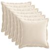 vidaXL Housse de coussin 6 pc HOUTEN Cr&egrave;me 35 x 35 cm Tissu Chenille
