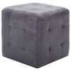 vidaXL 2 pcs Poufs Gris 30 x 30 x 30 cm Similicuir daim