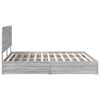 vidaXL Lit de Rangement Gris Sonoma 180 x 200 cm Bois d'ing&eacute;nierie
