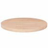 vidaXL Dessus de table rond &Oslash;50x2,5 cm Bois de ch&ecirc;ne massif non trait&eacute;