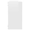 vidaXL &Eacute;tag&egrave;res cube murales 6 pcs Blanc brillant 30x15x30 cm