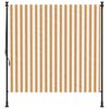 vidaXL Store roulant d'ext&eacute;rieur orange et blanc 150x270cm tissu acier