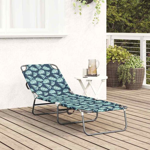 vidaXL Chaise longue pliante Multicolore 188 x 57 x 86,5 cm Polyester