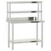 vidaXL Table de travail de cuisine avec &eacute;tag&egrave;re 110x55x150 cm inox