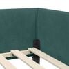 vidaXL Cadre de lit d'angle Vert foncé 90 cm x 190 cm Velours