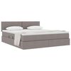 vidaXL Lit avec rangement et matelas avec matelas Taupe 180 x 200 cm