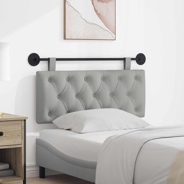 vidaXL T&ecirc;te de lit suspendue Gris nuage 110 x 55 x 7 cm tissu