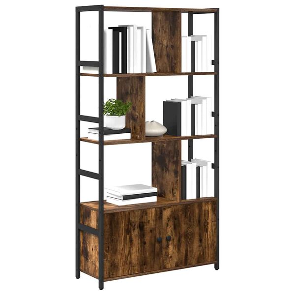 vidaXL &Eacute;tag&egrave;re Ch&ecirc;ne fum&eacute; 80 x 30 x 155,5 cm Bois d'ing&eacute;nierie