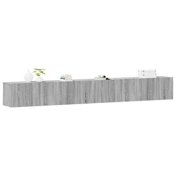 vidaXL Ensemble de meubles TV 3 pcs Sonoma gris Bois d'ingénierie