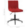 vidaXL Chaises &agrave; manger pivotantes lot de 2 rouge bordeaux velours