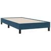 vidaXL Sommier &agrave; lattes de lit et matelas bleu fonc&eacute; 90x210 cm velours