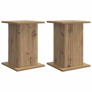 vidaXL Support de Plante 2 pcs Ch&ecirc;ne artisanal 30,5 x 30 x 43 cm