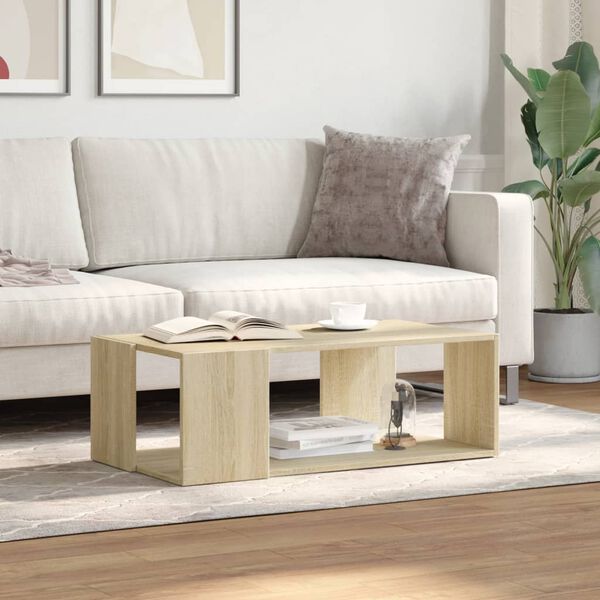 vidaXL Table basse chêne sonoma 89,5x48x30 cm bois d'ingénierie