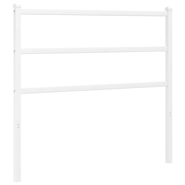 vidaXL T&ecirc;te de lit de remplacement m&eacute;tal blanc 100 cm