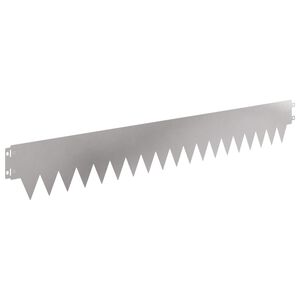 vidaXL Bordure de Pelouse 10 pc 103 x 15 cm Acier Argent&eacute;