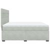 vidaXL Sommier &agrave; lattes de lit et matelas Gris clair 200x200cm Velours