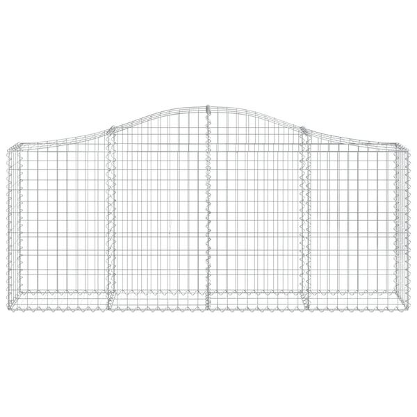 vidaXL Paniers &agrave; gabions arqu&eacute;s 18 pcs 200x30x80/100 cm Fer galvanis&eacute;