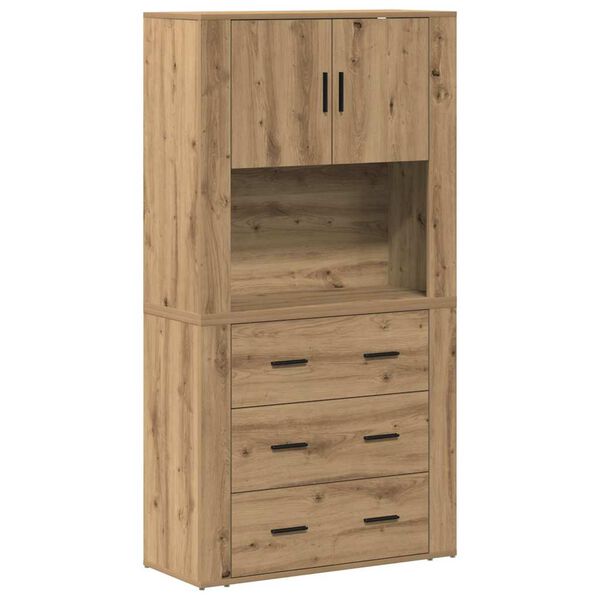vidaXL Haut de buffet avec tiroir chêne artisanal 80 x 33 x 150 cm