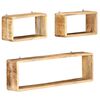 vidaXL Ensemble d'&eacute;tag&egrave;re cube 3 pcs bois solide de manguier