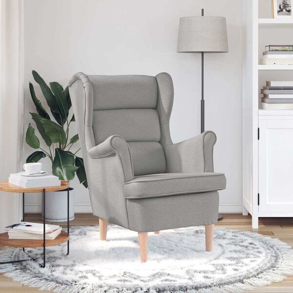 vidaXL Fauteuil gris nuage 74x84x100 cm tissu